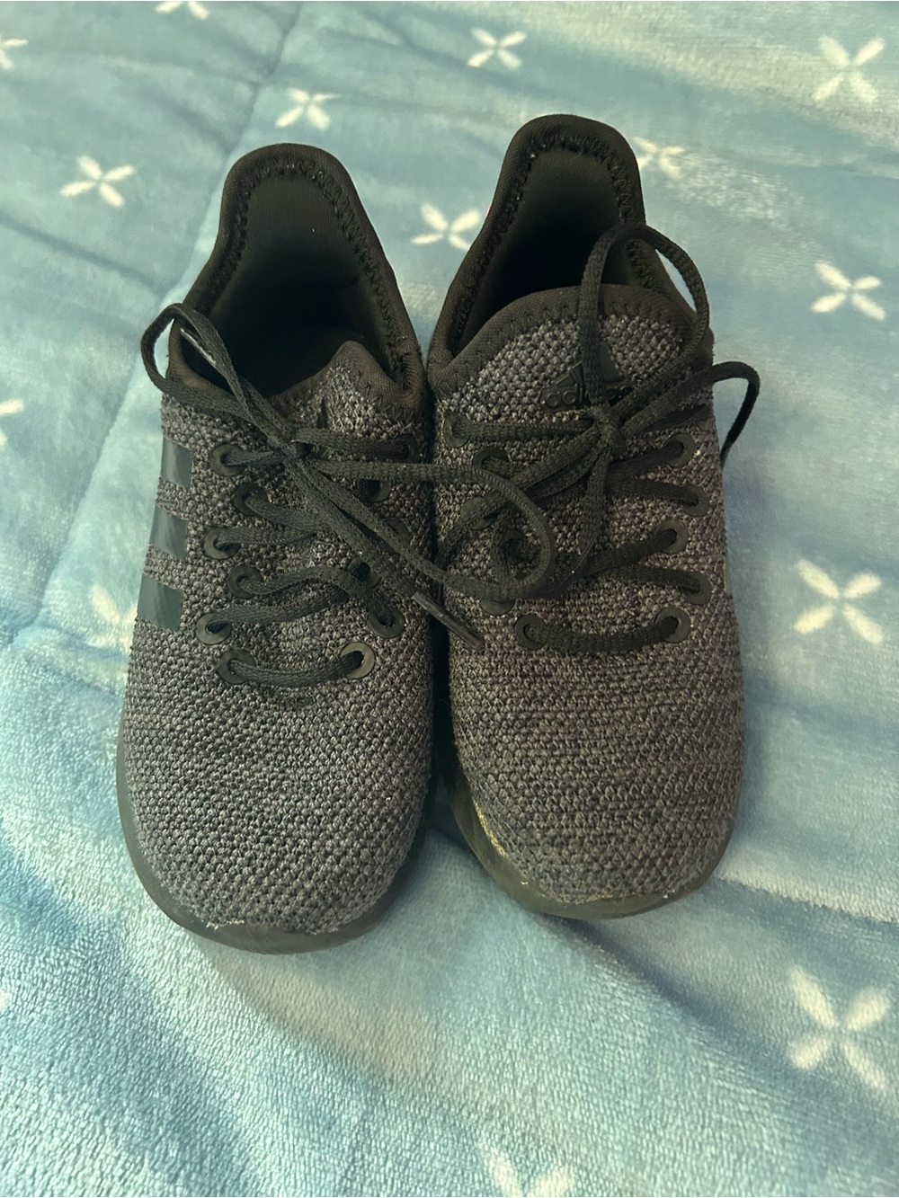 adidas Kids Black Knit Sneakers